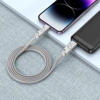 Кабель Borofone BU43 USB Type-C/Lighting - USB Type-C/USB Type-A (1.2 м, серый)