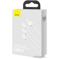 Кабель Baseus Superior Series Fast Charging USB Type-A - USB Type-C/microUSB/Lightning (1 м, белый)