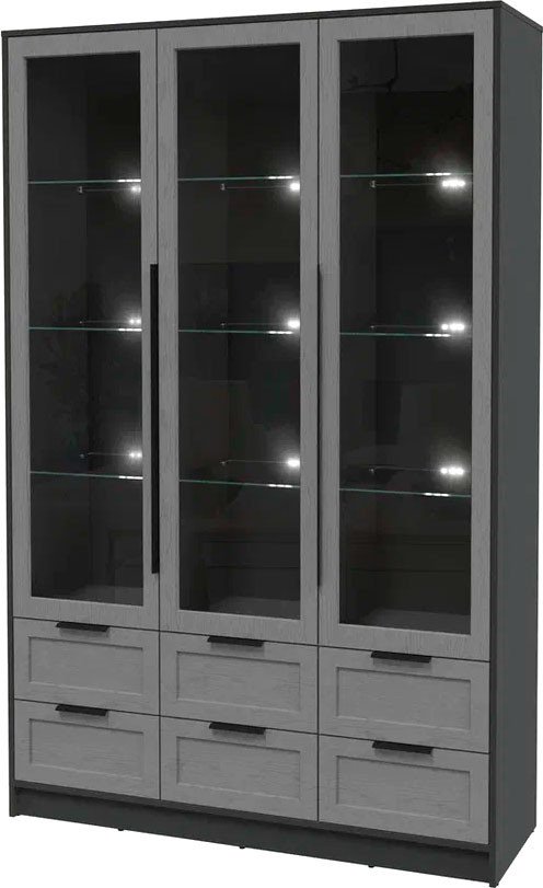 

Шкаф-витрина Интерлиния Концепт Тренд КТ-ШВ3 с подсветкой (антрацит/дуб серый)
