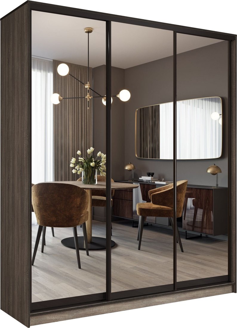 

Шкаф-купе Евва АЭП ШК.3.01 233 TG.05 (дуб трюфель/зеркало/венге глянец)