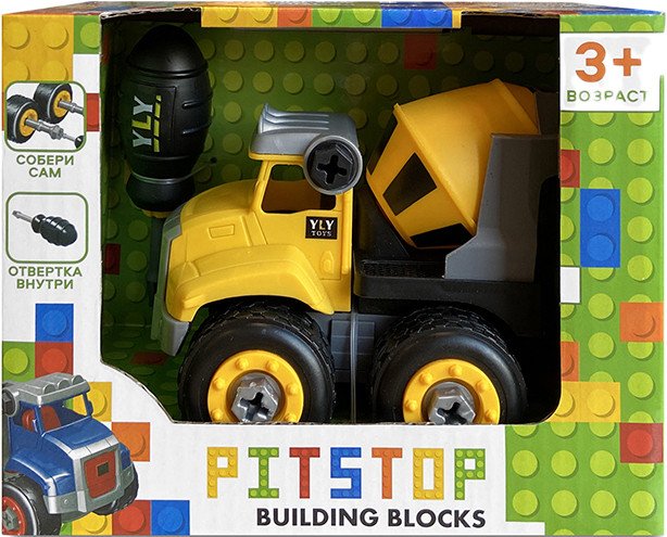 

Конструктор Pit Stop Building Blocks Бетономешалка