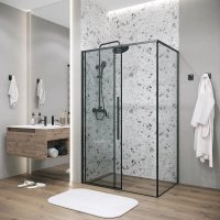 Душевой уголок Grossman Galaxy 100x90x195 120.K33.01.1090.21.00 (черный матовый/прозрачное стекло)