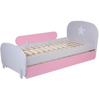 Кровать Polini Kids Mirum 1915 c ящиком (серый/розовый)