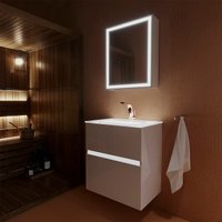  Lauter Шкаф с зеркалом Emma (с подсветкой, белый глянец) в Бресте