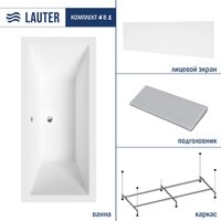 Ванна Lauter Oasis 155 21203055 (с каркасом, серым подголовником и белым лиц.экраном)