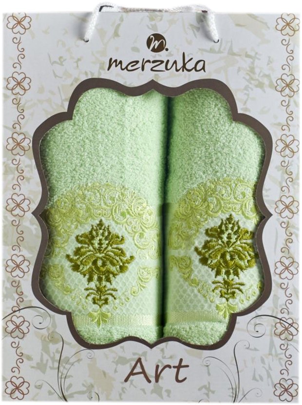 

Набор полотенец Merzuka Art 50x90/70x140 10673 (фисташковый)