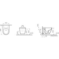 Унитаз подвесной Vitra Integra Rim-Ex 7040B003-0075+110-003-019