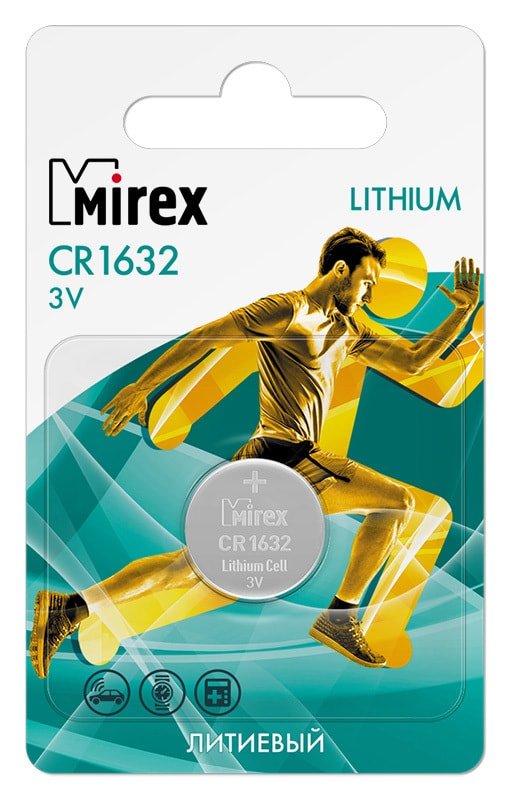 

Батарейка Mirex CR1632 литиевая блистер 1 шт. 23702-CR1632-E1