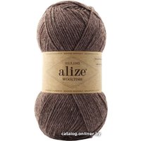 Пряжа для вязания Alize Wooltime 11018 100 г 200 м (коричневый)