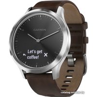 Гибридные умные часы Garmin Vivomove HR Premium L (серебристый/коричневый)