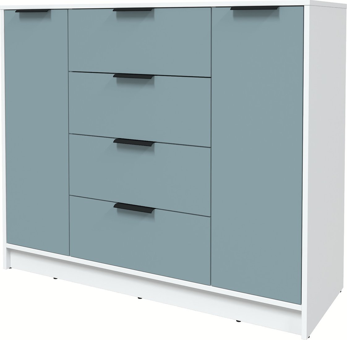 

Тумба Интерлиния Концепт КТ-Т120 Глосс (белый платинум/океан)