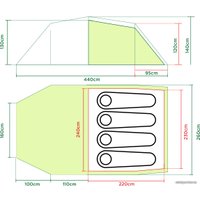 Треккинговая палатка Coleman Tasman 4 tent [2000032103] в Гродно