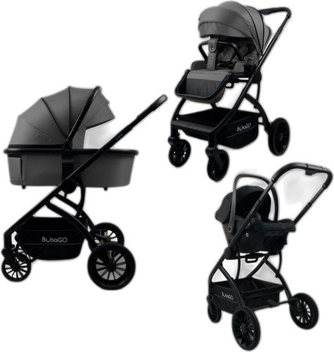 

Универсальная коляска Bubago Lotta BG 150-3 (3 в 1, темно-серый)