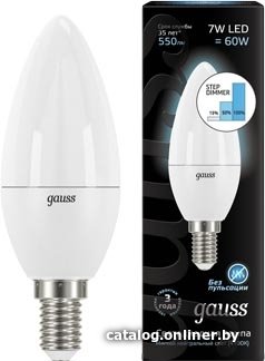 Светодиодная лампочка Gauss E14 7 Вт 4100 К [103101207-S]