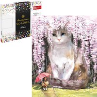 Алмазная мозаика  Феникс+ Кот в сакуре 68653