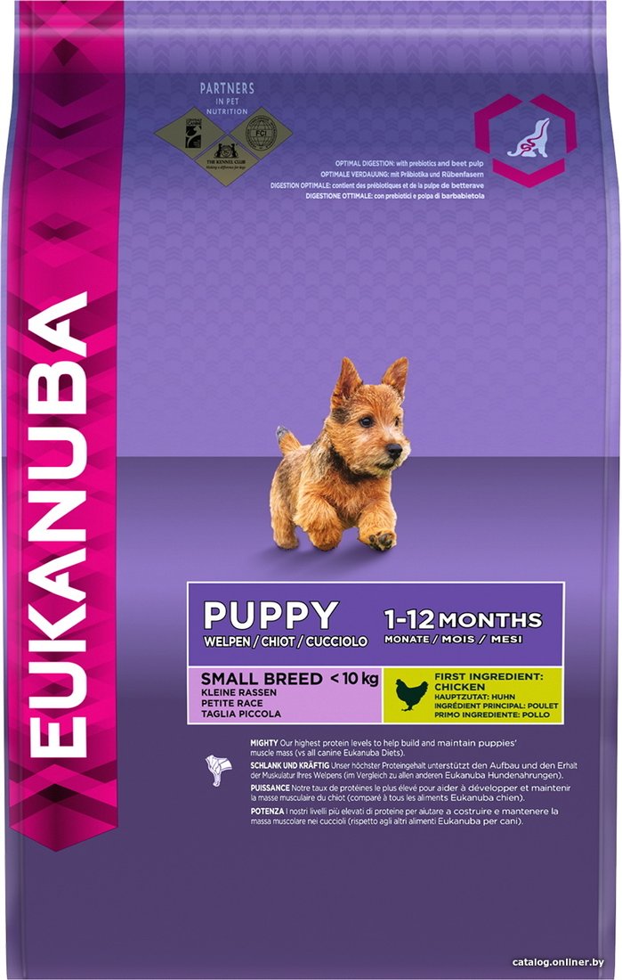Сухой корм для собак Eukanuba Puppy Small Breed 10 кг