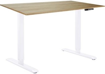 Стол с регулировкой высоты ErgoSmart Manual DESKFIT DF100 1380х800х18 мм (дуб натуральный/белый)