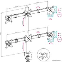 Кронштейн для монитора VLK TRENTO-96 (черный)
