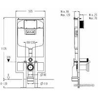 Инсталляция для унитаза Vitra Slim 740-5800-01