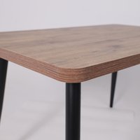 Кухонный стол Мамадома Borg radial-120 раздвижной 120-160х80 (дуб веллингтон/черный)