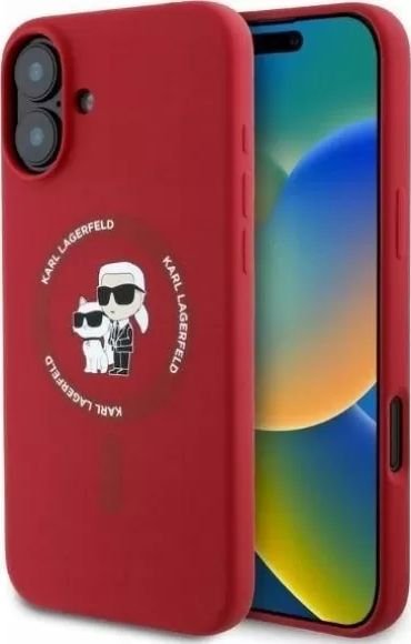 

Чехол для телефона Lagerfeld Liquid Silicone NFT Karl & Choupette (MagSafe) для iPhone 16 KLHMP16SSCMKCRHR