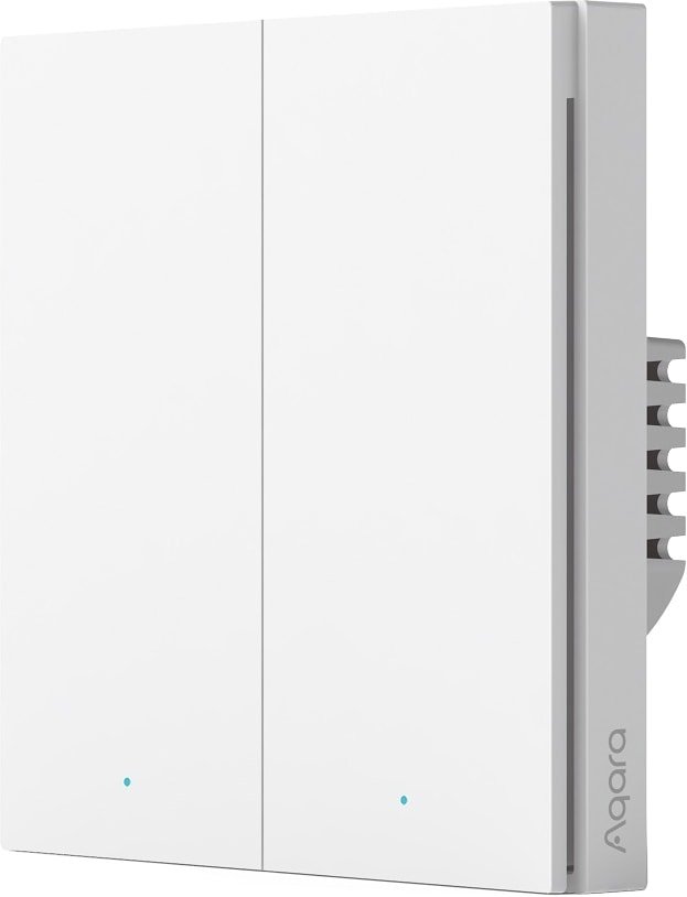 

Выключатель Aqara Smart Wall Switch H1 двухклавишный без нейтрали (белый)