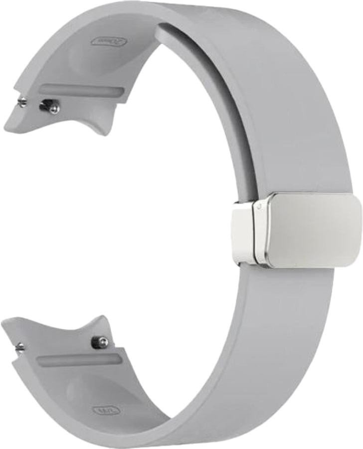 

Ремешок Rumi Flex Buckle силиконовый для Samsung Galaxy Watch4/5/6 (20 мм, серый)