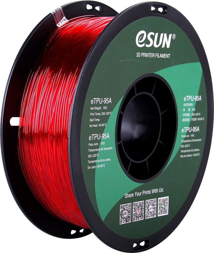 

Пластик eSUN eTPU-95A 1.75 мм 1000 г (красный полупрозрачный)