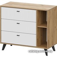 Комод SV-Мебель Милан 00-00108393 (дуб золотой/белый матовый)