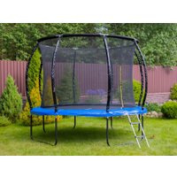 Батут GetActive Jump PRO 10FT с лестницей и внутренней сеткой (синий)