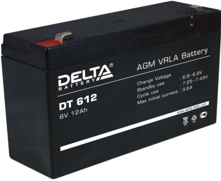 

Аккумулятор для ИБП Delta DT 612 (6В/12 А·ч)