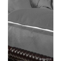 Подвесной диван M-Group Лежебока 11180209 (с коричневым ротангом/серая подушка)