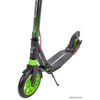 Двухколесный подростковый самокат Tech Team City Scooter Disk Brake 2023 (черный/зеленый)