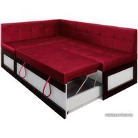 Угловой диван Мебель-АРС Нотис левый 187x82x112 (бархат красный Star Velvet 3 Dark Red)