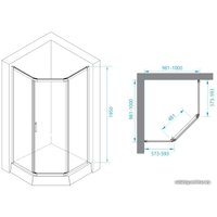 Душевой уголок RGW PA-86 100x100 (хром/прозрачное стекло)