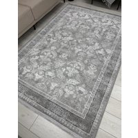 Ковер для жилой комнаты Radjab Carpet Афина Прямоугольник 9008A 12788RK (1.6x2.3, Grey/Cream)