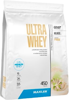 

Протеин сывороточный (концентрат) Maxler Ultra Whey (фисташка/белый шоколад, 450г)