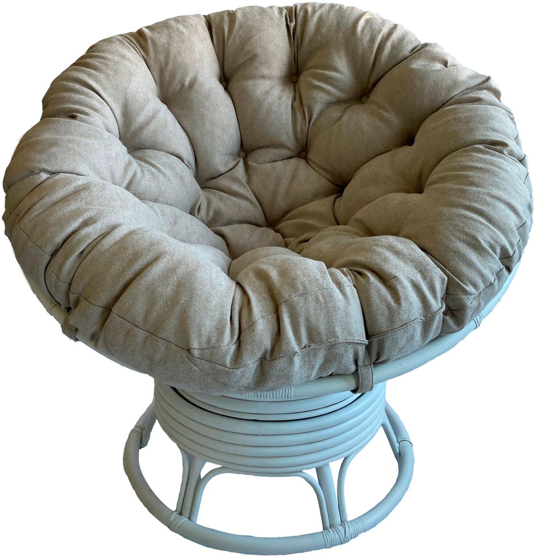 

Кресло Calamus Rotan Papasan 23/01B (белый/бежевый)