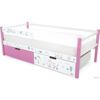 Кровать-тахта Бельмарко Svogen 1353 (лаванда/белый, лисята)