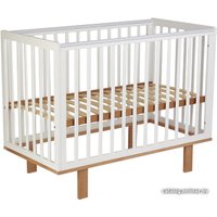 Классическая детская кроватка Polini Kids Simple 340 (белый/бук)