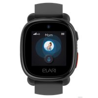 Детские умные часы Elari KidPhone 4G Lite (черный)