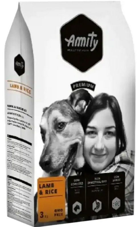 

Сухой корм для собак Amity Premium с ягненком и рисом 3 кг