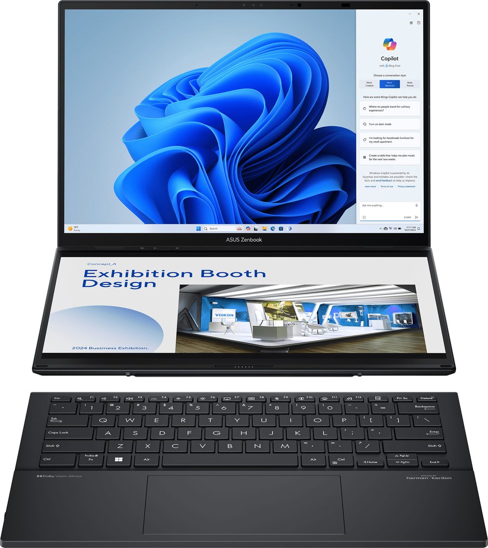 

Рабочая станция ASUS Zenbook 14 Duo OLED UX8406MA-QL056W