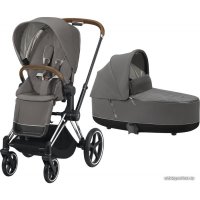 Универсальная коляска Cybex Priam 2020 (soho grey, рама хром/коричневый)