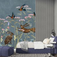 Фотообои ФабрикаФресок Зайцы в цветах Афреска 562270 (200x270)