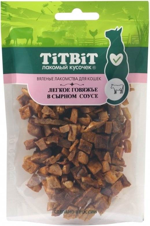 

Лакомство для кошек TiTBiT Легкое говяжье в сырном соусе 25 г