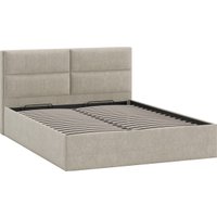 Кровать Трия Глосс универсальная с ПМ Тип 1 140x200 (микровелюр Jercy Cream)