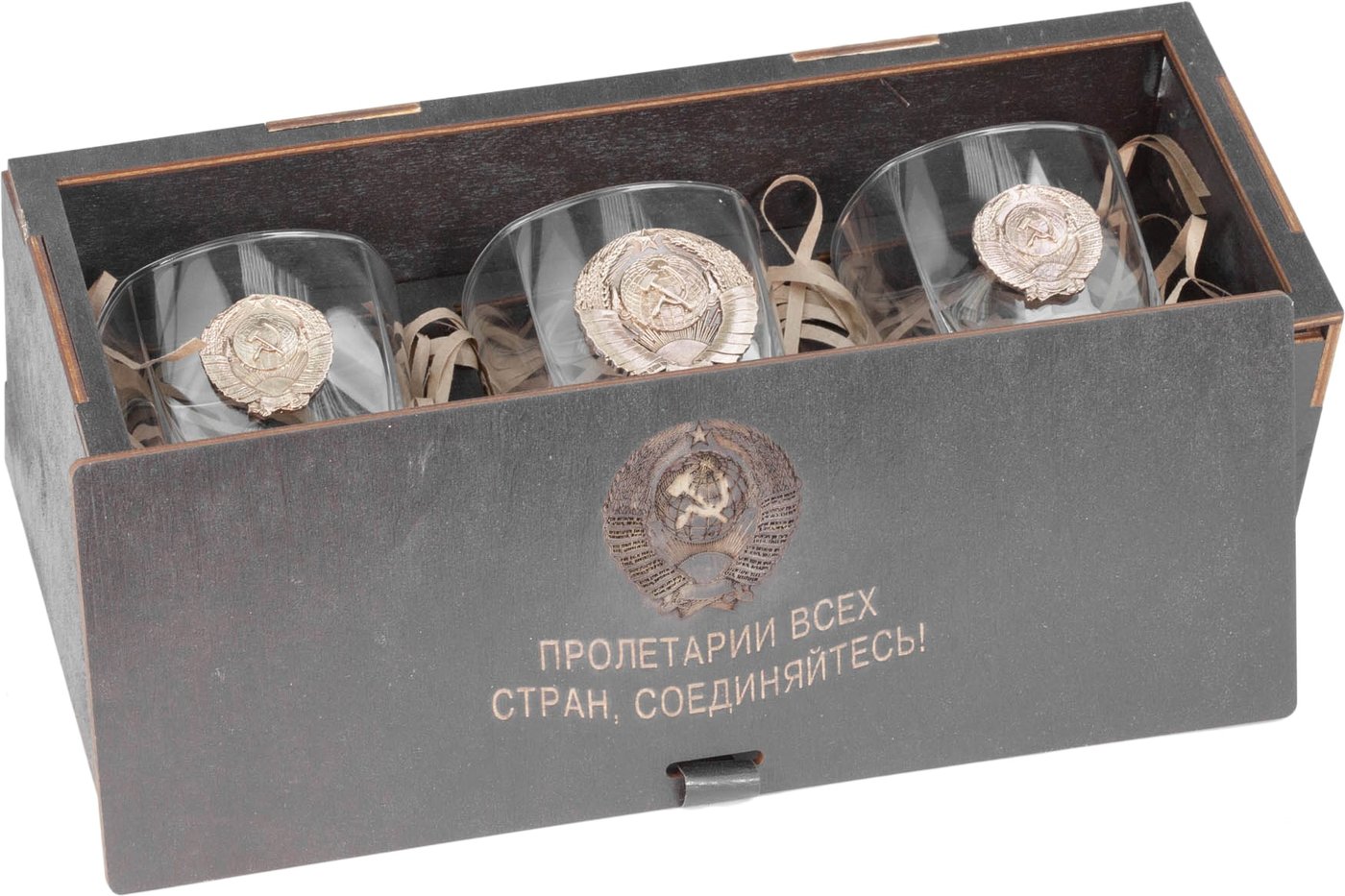 

Набор стаканов для виски Peresvet Назад в СССР с бронзовыми гербами №2