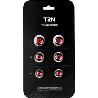 Амбушюры для наушников TRN Silicon Eartips (3 пары, черный/красный)