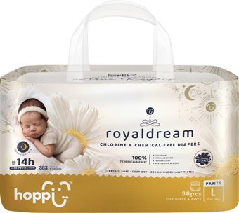 Трусики-подгузники Hoppi RoyalDream L 9-14кг HB-041-L (38шт)